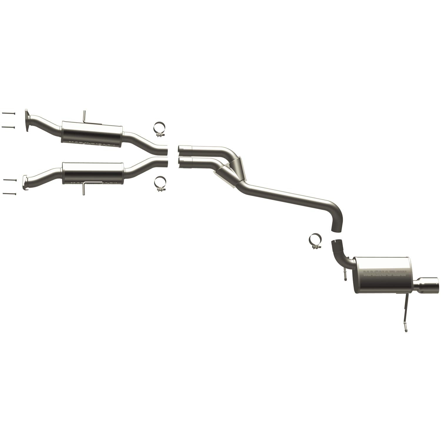 Large MagnaFlow Stainless Steel Performance Exhaust System Kit
