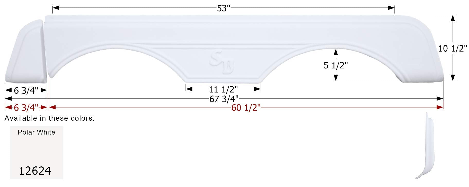 Fender Skirt ICON, Tandem, Sunnybrook, FS2624, Polar White
