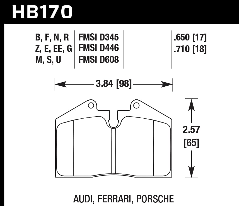 Hawk Performance HPS 5.0 HB170B.650 Street Brake Pads