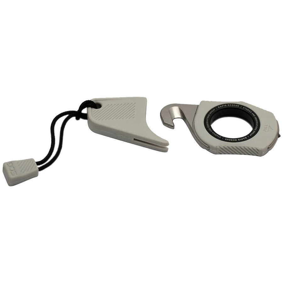 SOG Multi-Tool Rapid Rescue | Stainless Steel Seatbelt Cutter, GRN Handle, Aluminum Pull-Ring, Quick to Deploy from The Sheath, Concrete Dust