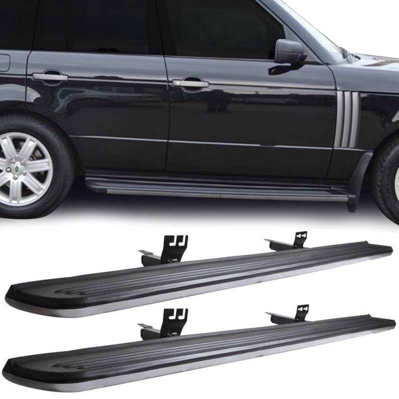 OEM Replica Black Horse Running Boards Compatible with 2003-2012 Land Rover Range Rover-RRREX-03