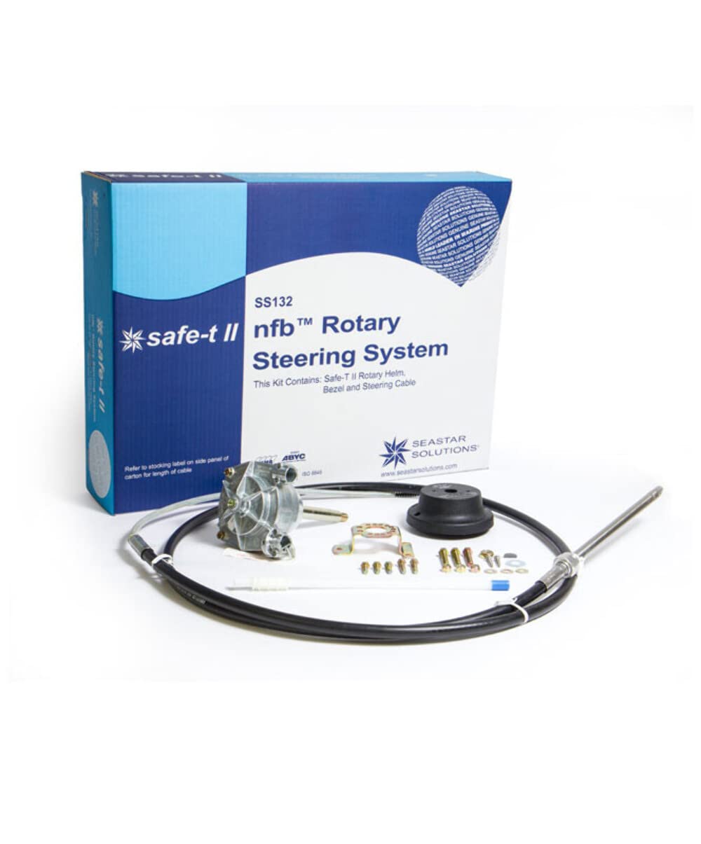 Teleflex 12" Safe-T II No Feedback Steering Kit Blue Boat Steering Wheel