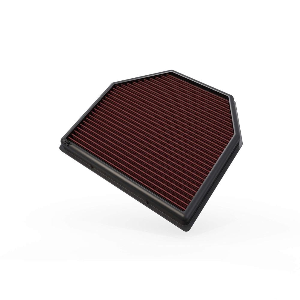 K&N Original High-Flow Lifetime Engine Air Filter: Increase Power & Acceleration, Washable, Premium: Compatible with 2011-2019 BMW: M2, M3, M4, M5, M6, 33-2488