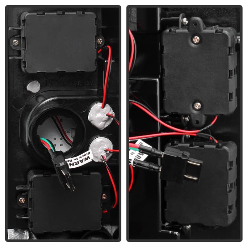 Chevy Silverado Spyder 5082626 07-13 (Does Not Fit 2010 Model With Dual Reverse Socket 921 Bulb) Version 2 LED Tail Lights - Black