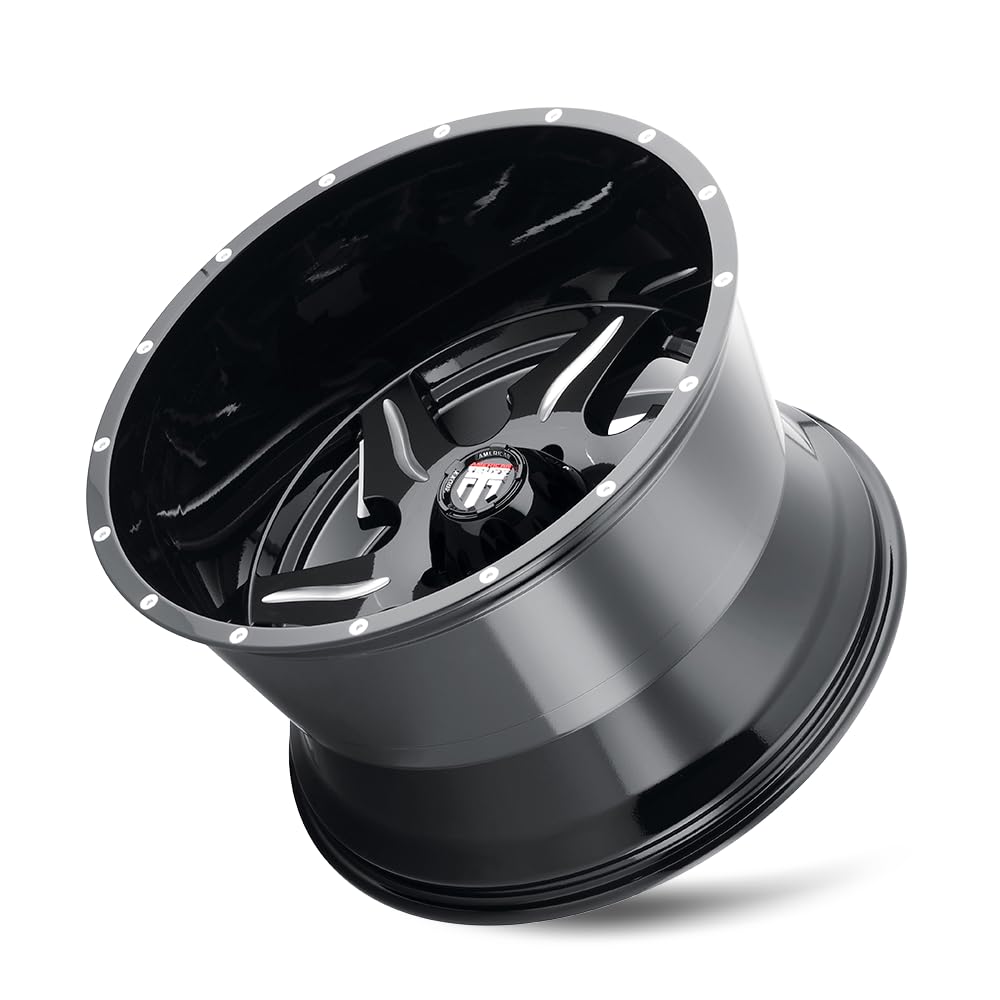 AT163-22436M-76 American Truxx Ninja At163 Black/Milled 22X14 6-135 -76mm 87.1mm