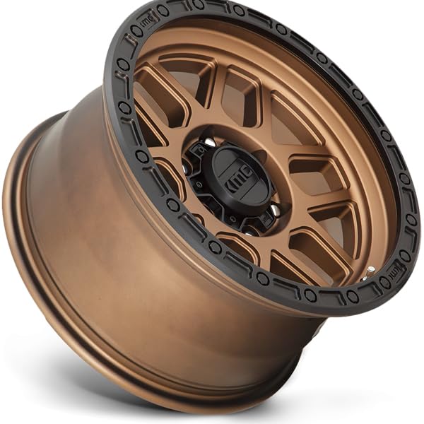 KMC Wheels Matte Bronze KM544 with Black Lip Wheel with Aluminum (18 x 9. inches /8 x 170 mm, 18 mm Offset)