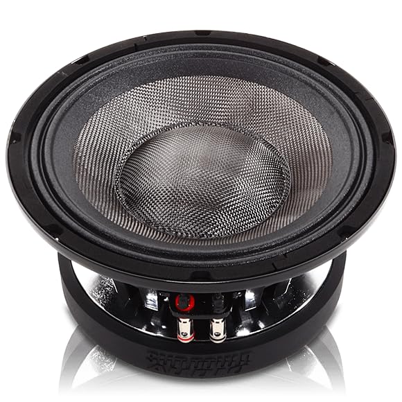 10" Sundown Audio VEX-10 500W RMS Pro Audio Midrange Speaker - 8-Ohm SVC, Carbon Fiber Cone, Ferrite Motor, High SPL 96.6dB, Vented Cast Frame, Mid-Bass Optimized Car Audio