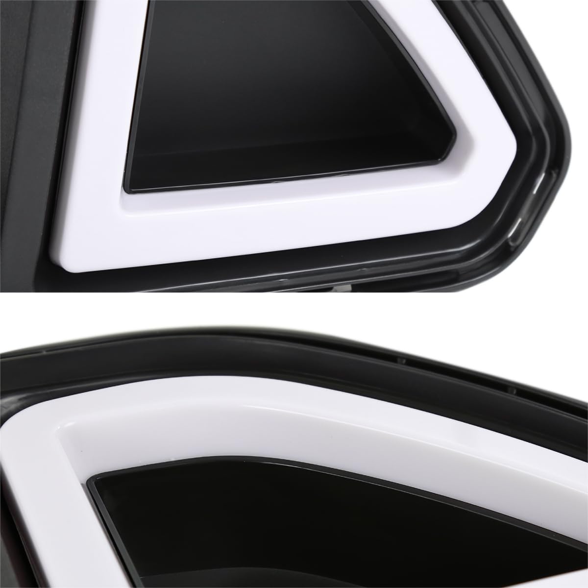 Front Upper Hood Mesh Grille w/Bright LED Light Tube Bar Spec-D Tuning Compatible with 2015-2017 Ford Mustang