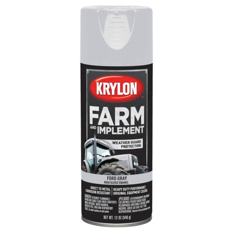 Krylon Spray Paint Farm & Implement, High Gloss, Ford Gray, 12 oz