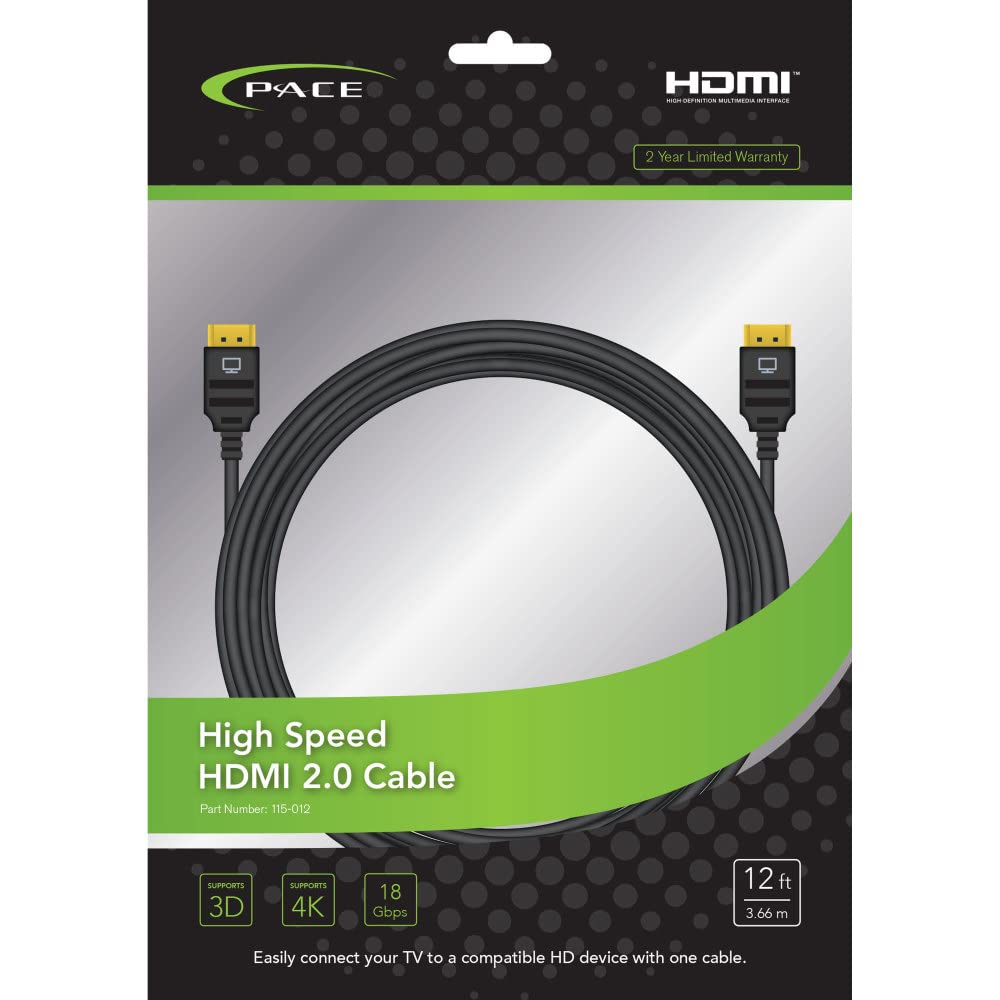 115-012 Pace International High Speed & Cl3 Rated Hdmi 12'