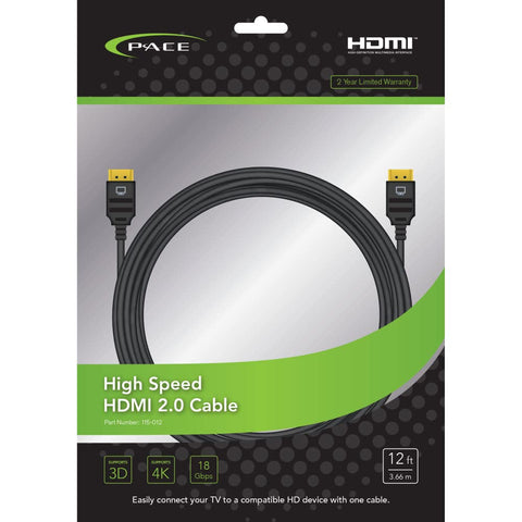 115-012 Pace International High Speed & Cl3 Rated Hdmi 12'