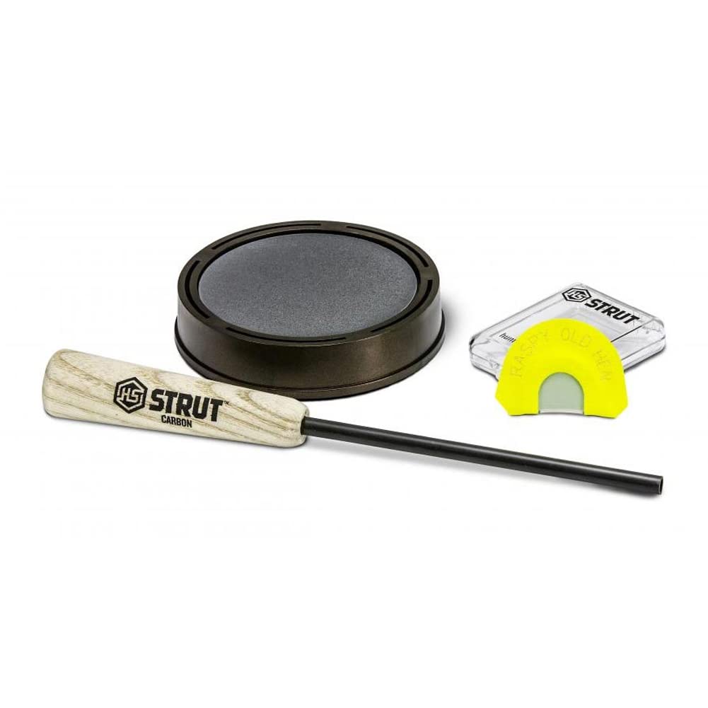 HUNTERS SPECIALTIES Raspy Old Hen HS Strut Slate Wild Turkey Call Hunting Combo Kit, Brown