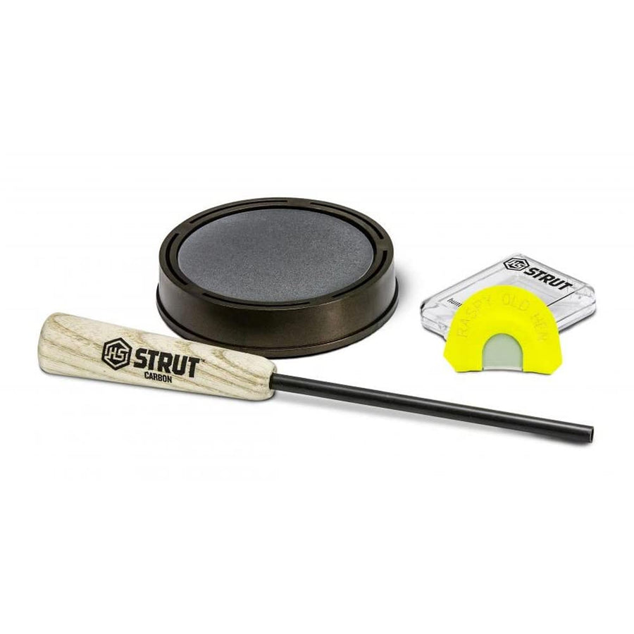 HUNTERS SPECIALTIES Raspy Old Hen HS Strut Slate Wild Turkey Call Hunting Combo Kit, Brown