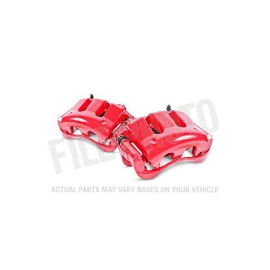 Power Stop S5054 Pair of Front High-Temp Red Powder Coated Calipers For 2007 - 2009 Chrysler Aspen | 2007 - 2009 Dodge Durango | 2009 - 2018 Ram 1500 [5 Lug] | 2019 - 2021 Ram 1500 Classic