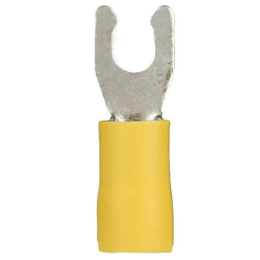 YNST6 Install Bay Spade Terminal Nylon Connector 12/10 Gauge #6, Yellow (100-Pack)