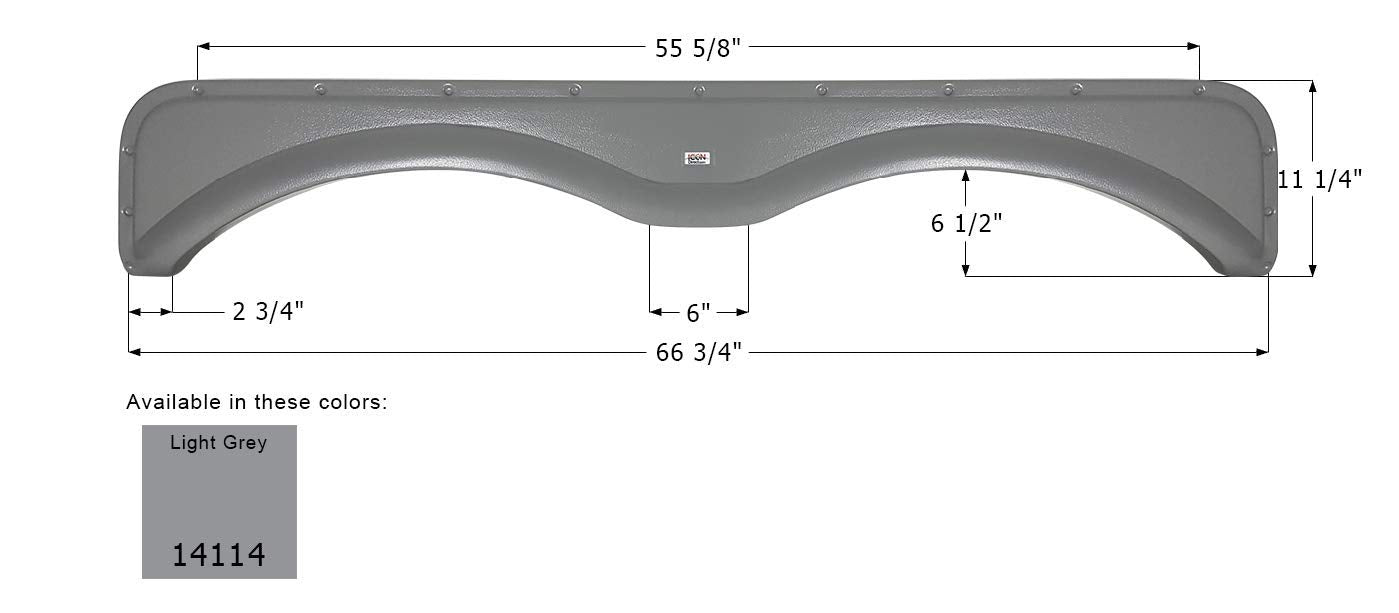Fender Skirt ICON, Tandem, Northwood, FS4114, Light Grey