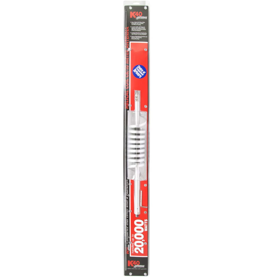 K40 20,000 Watts K40BCMAX 26 MHz to 30 MHz Helical Coil CB/10-Meter Antenna