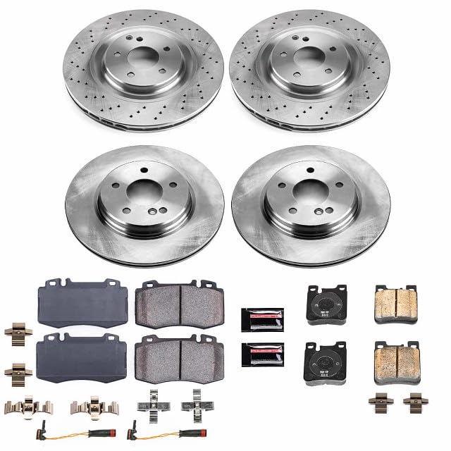 Power Stop KOE6586 Replacement Brake Kit-OE Autospecialty Front and Rear Brake Rotors & Ceramic Pads For Mercedes C55 AMG, Mercedes CLK500, Mercedes CLK55 AMG, Mercedes CLK550 [Model Specific]