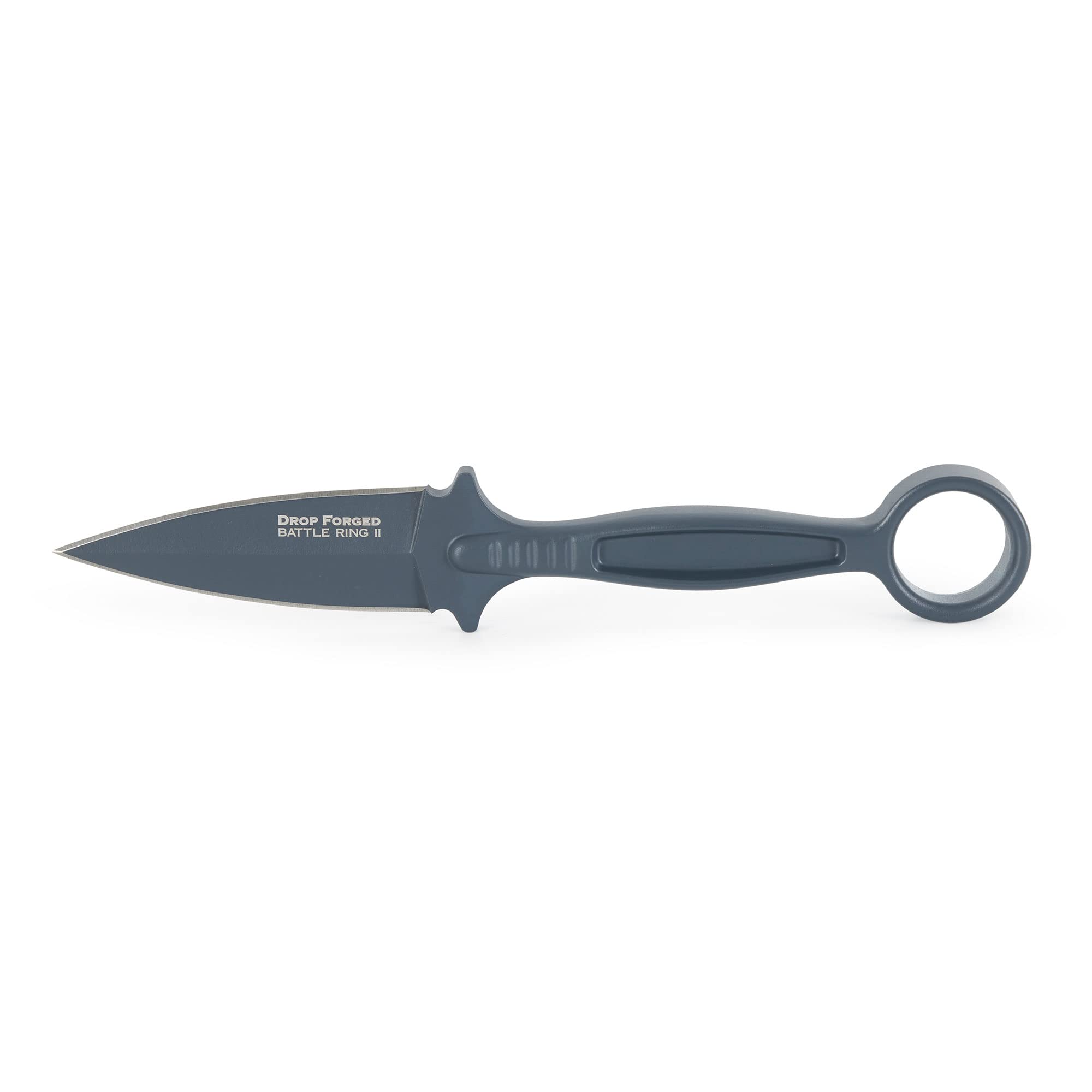 Drop Forged Cold Steel Battle Ring 2 3.5" 52100 High-Carbon Steel Fixed Blade EDC Tactical Hunting Utility Knife w/ 5.5" Ergonomic Handle, Internal Guard, Resistant Secure-Ex Sheath