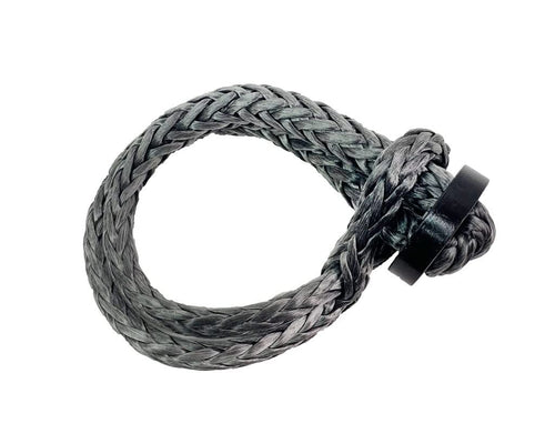 5/8" Overland Vehicle Systems Soft Shackle 44,500 lb. with Collar - 22" - 600 Denier Ballistic Nylon Storage Bag - Dyneema Synthetic Fiber Rope with Collar - for Automotive Recovery and Towing