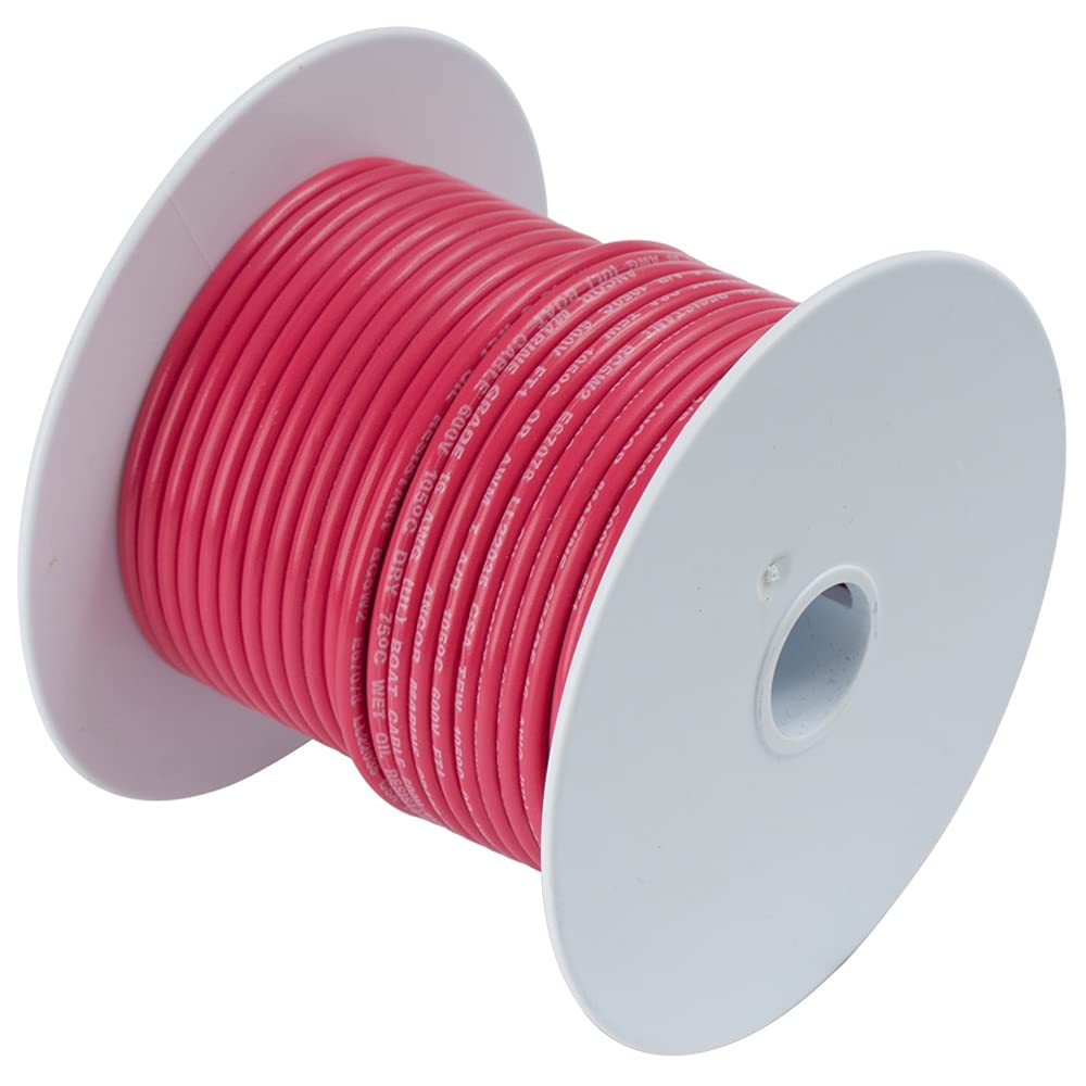 100810 Ancor Tinned Copper Wire, 18 AWG (0.8mm2), Red - 100ft