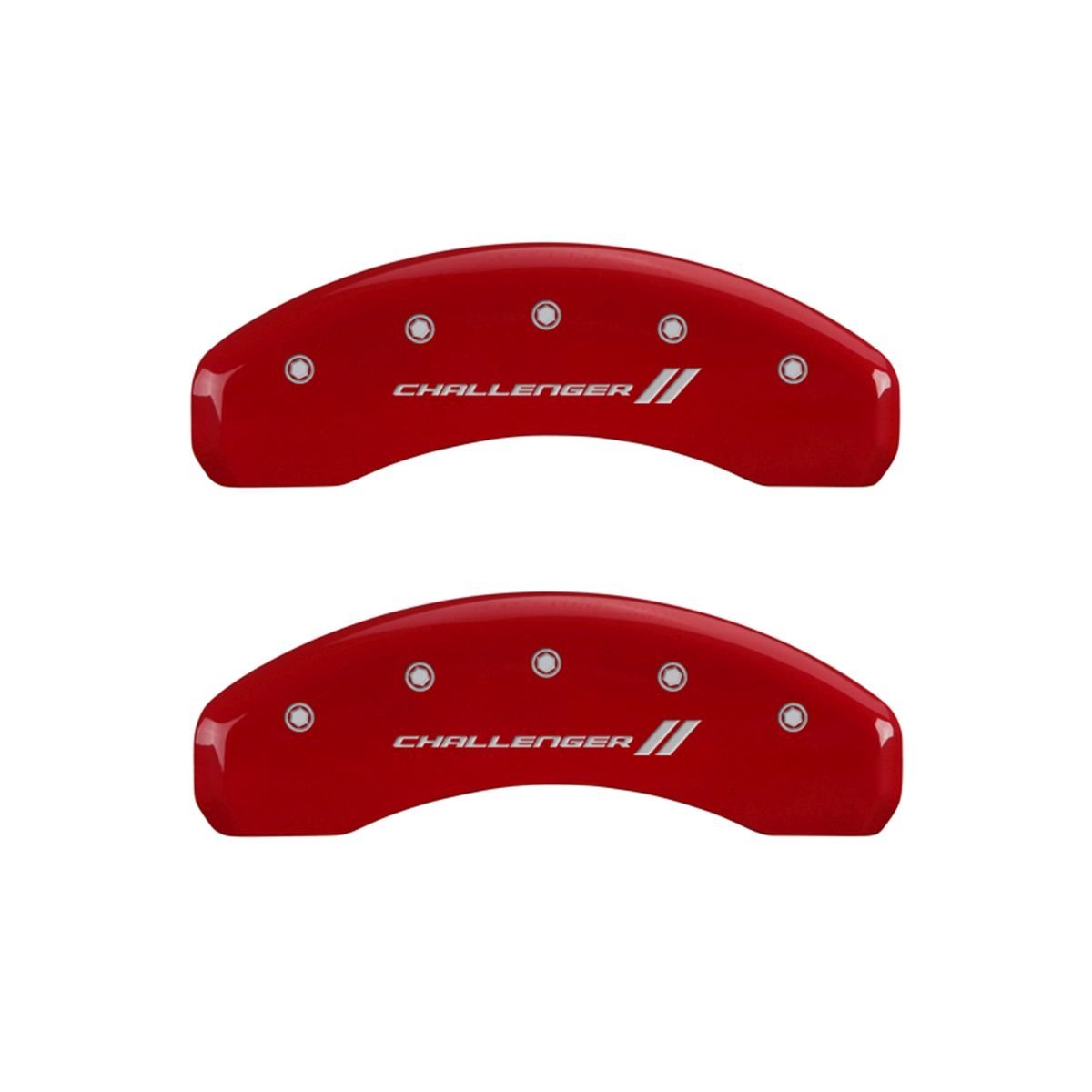 Challenger Red MGP Caliper Covers 12088SCL1RD - Engraved Front & Rear44; Set of 4