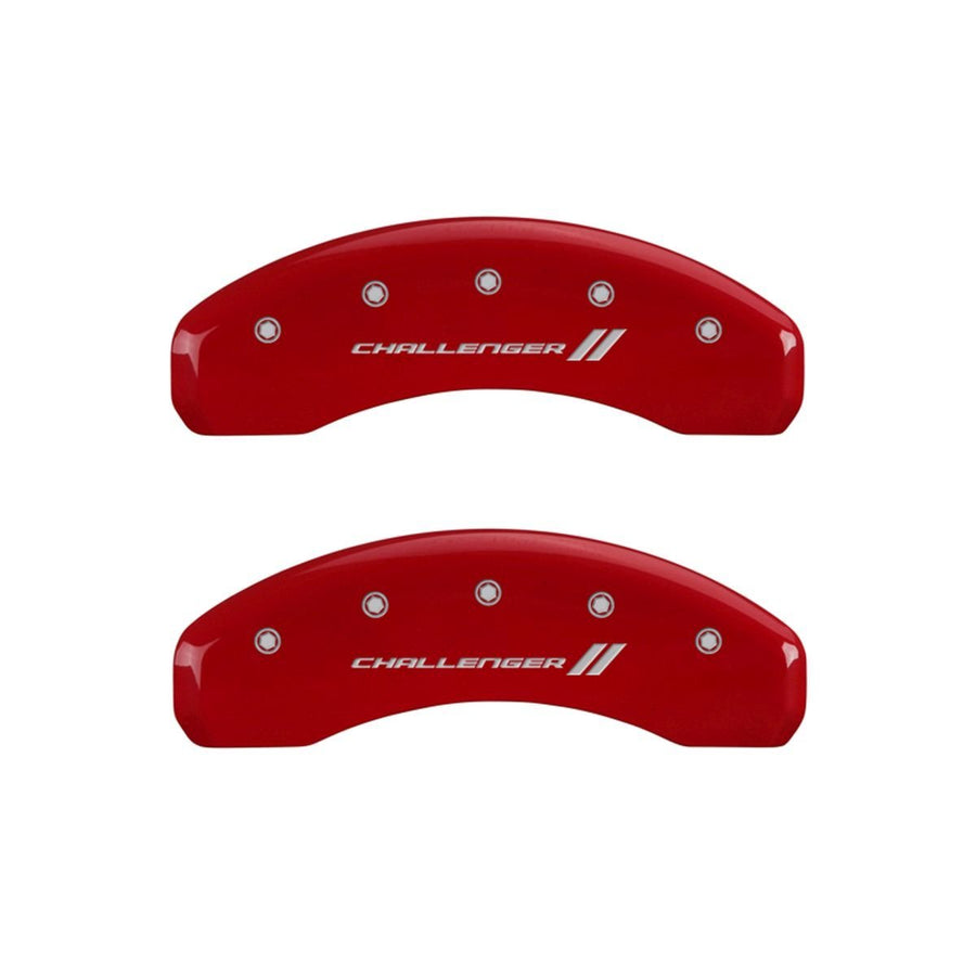 Challenger Red MGP Caliper Covers 12088SCL1RD - Engraved Front & Rear44; Set of 4