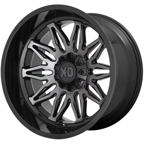 XD Wheels Gunner Xd859 Gloss Black MACHINED with Gray Tint Wheel Alloy Steel (20 x 10. inches /6 x 106 mm, -18 mm Offset)