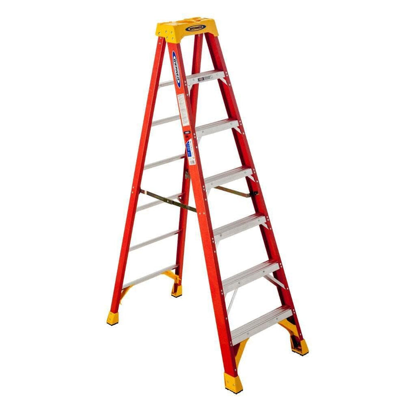 7-Ft Werner Fiberglass Type 1A - 300 Lbs. Capacity Step Ladder