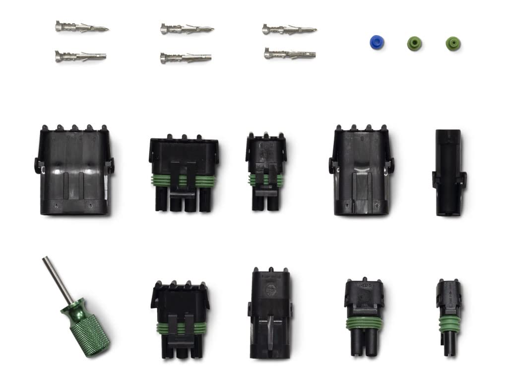 Weather Pack Connector Kit PerTronix for 24-10 AWG Wire, Includes Release Tool, 209 Pcs