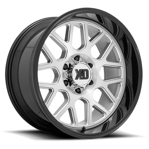 Xd849 Grenade 2 Gloss Black Milled Wheel XD Wheels with Alloy Steel (20 x 10. inches /6 x 106 mm, -18 mm Offset)