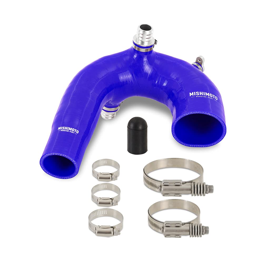 Mishimoto Intake J-Tube Silicone Compatible With Polaris RZR XP Turbo 2016+, Blue