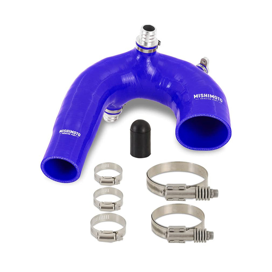 Mishimoto Intake J-Tube Silicone Compatible With Polaris RZR XP Turbo 2016+, Blue