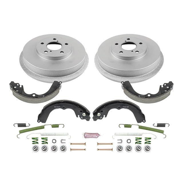 Power Stop KOE15332DK Rear Replacement Brake Kit-OE Brake Drums & Ceramic Brake Pads For Subaru Forester 1998-2008, Subaru Impreza 1997-2003 [Model Specific]