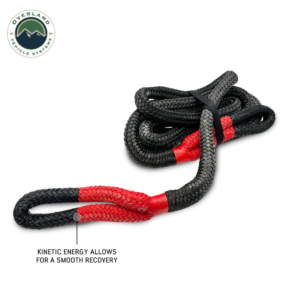Kinetic Recovery Rope Overland Vehicle Systems Brute with 30% Stretch Storage Bag (5/8" Thick - 20 ft. Long)