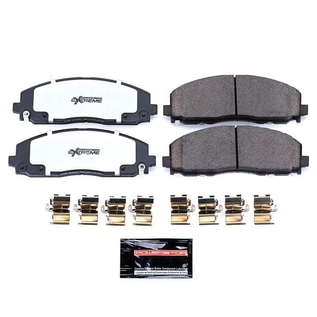 Power Stop Z36-1589 Front Z36 Truck & Tow Carbon-Fiber Ceramic Brake Pads For Chrysler Pacifica Town & Country Voyager Dodge Grand Caravan Journey Jeep Wrangler Gladiator VW Routan