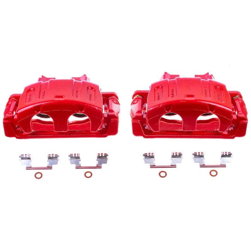 Power Stop S4922A Front Pair of High-Temp Red Powder Coated Calipers For Ford Taurus 2008-2009, Ford Taurus X 2008-2009, Mercury Sable 2008-2009 [Model Specific]