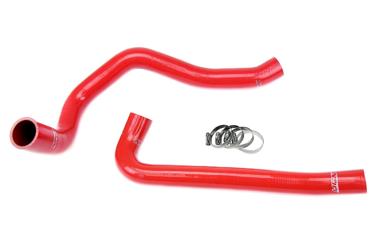 Red HPS 57-1299-RED Silicone Radiator Coolant Hose Kit