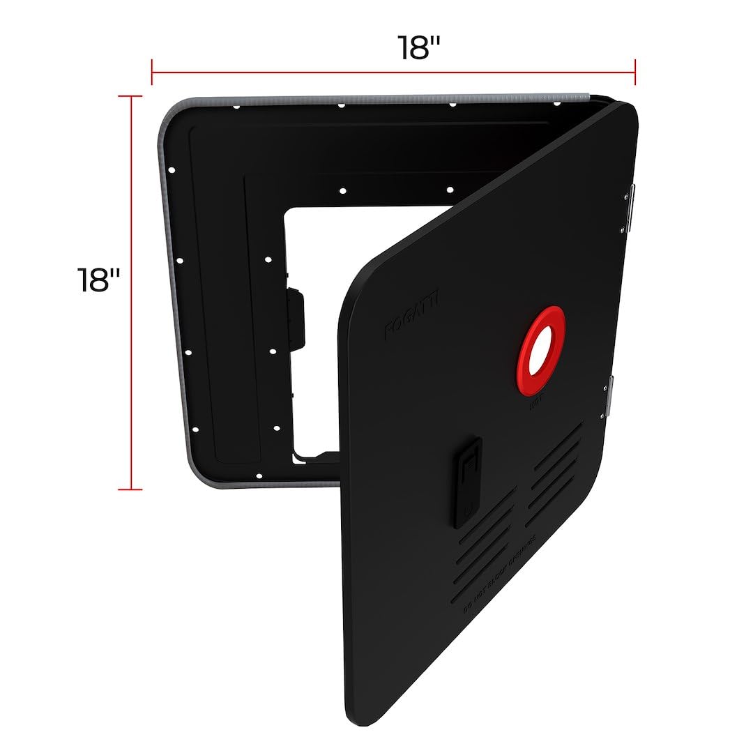 FSBD-1818/BLACK - FOGATTI - 18 * 18 DOOR KIT - BLACK FOR INSTASH