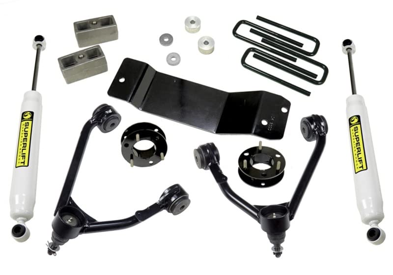 SUPERLIFT SUSPENSION RealTruck 3.5" Lift Kit | Complete Lift Kit with Rear Shadow Series Shocks & Upper Control Arms | 3600 | Fits 2014-2019 Chevrolet Silverado/GMC Sierra 1500 4WD Legacy