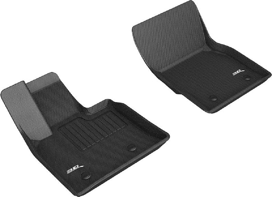 3D MAXpider Kagu Custom Fit Floor Mat (Black) Compatible with Alfa Romeo Stelvio / Stelvio Quadrifoglio 2018-2025 - Front Row