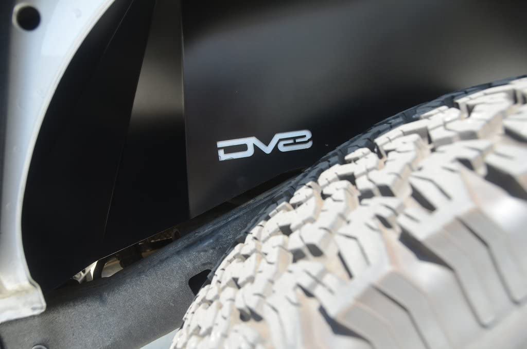 INFEND-01RB | DV8 Offroad | Inner Fender Liner for 07-18 Wrangler JK | Rear Wheel Wells | Aluminum Construction | Black Powder Coat