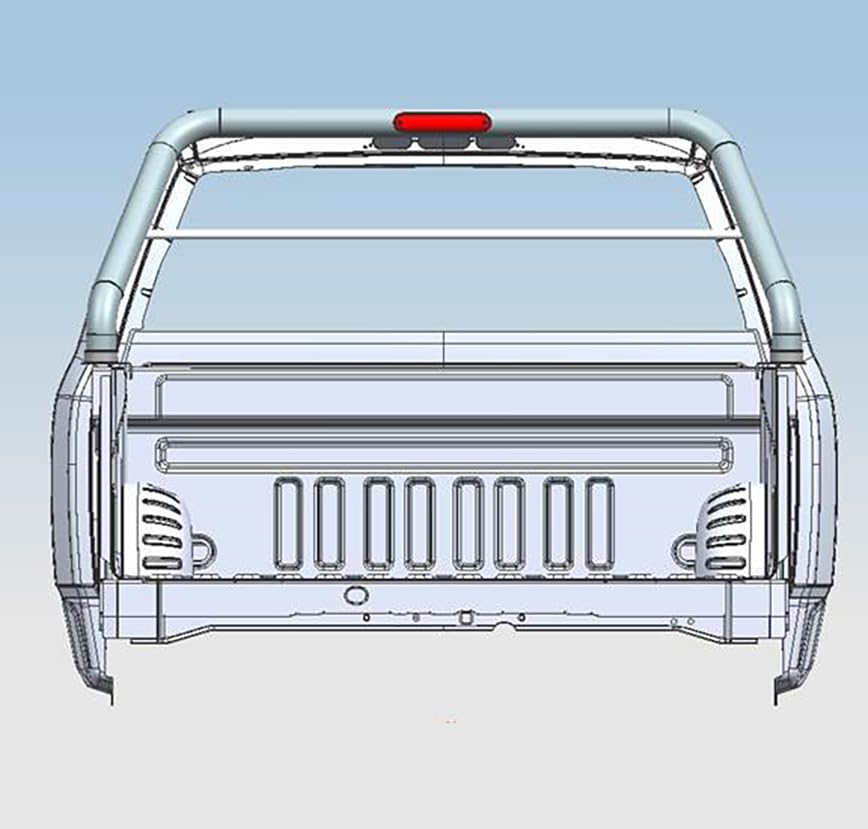 Classic Black Horse Roll Bar Stainless Steel Includes 1 40in LED Light Bar Compatible with 1999-2024 Ford F-250 Super Duty|1999-2024 Ford F-350 Super Duty|1999-2024 Ford F-450 Super Duty-RB015SS-KIT