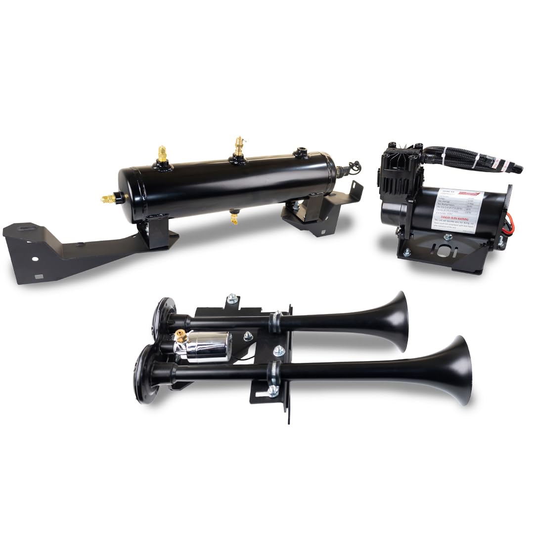Kleinn RZR XP1000 Air Horns Onboard System with Dual Air Horn, Black (RZR1000-KIT)