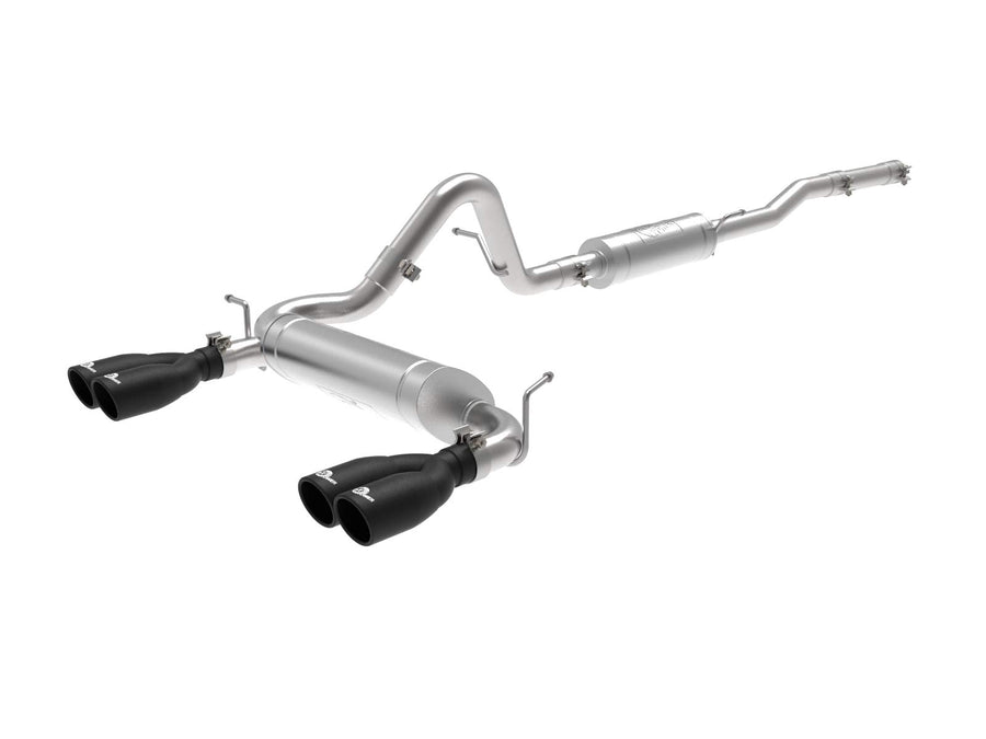 Vulcan Series aFe Power 49-38087-B 2-1/2 IN 304 Stainless Steel Cat-Back Exhaust System Black