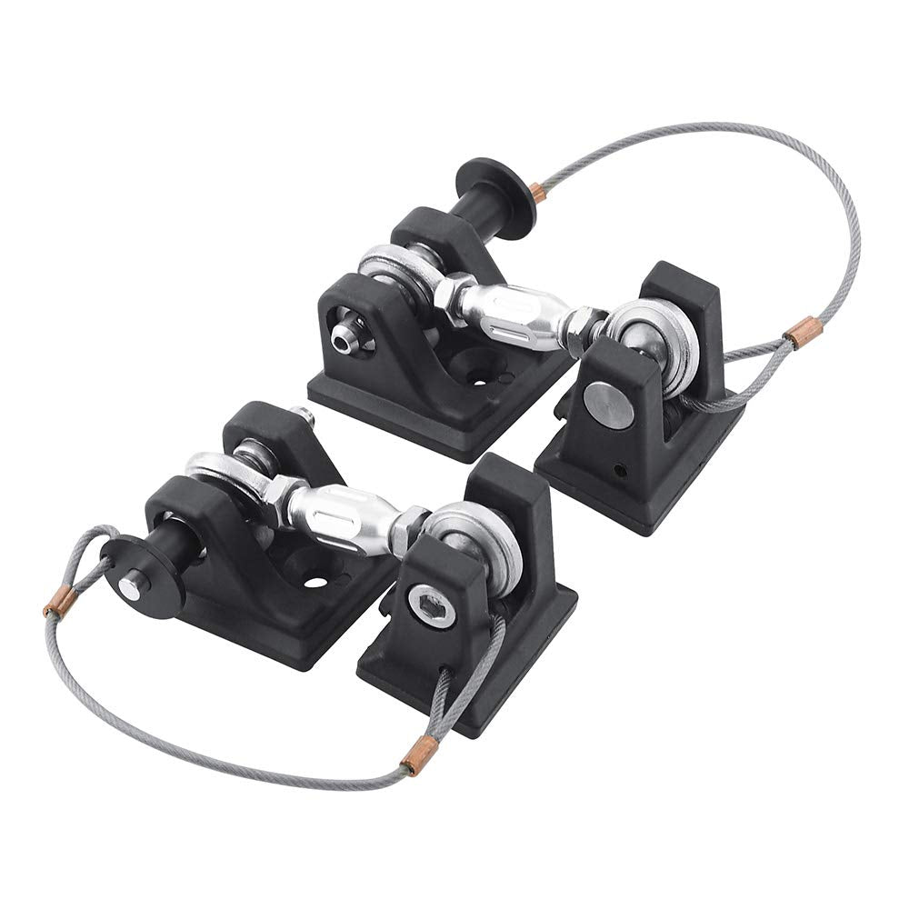 D-JL-190001-K | DV8 Offroad Hood Hold Down Set for 18-25 Wrangler JL & 20-25 Gladiator JT | Non Locking | Quick Release Pin & Adjustable Turnbuckle | Stainless Steel & Billet Aluminum Construction