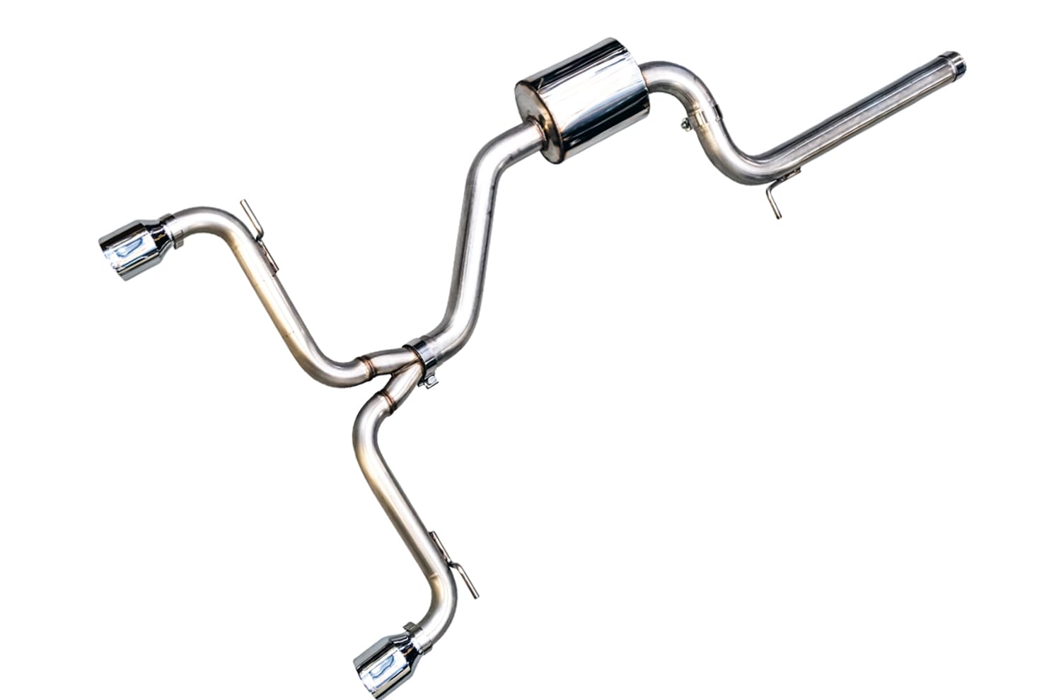 VW MK7 GTI AWE Tuning Track Edition Exhaust - Chrome Silver Tips - 3020-32022