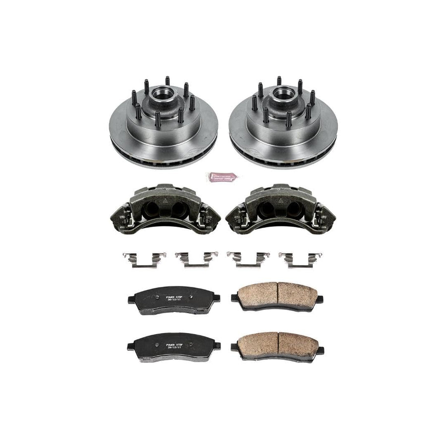 Power Stop Autospecialty KCOE1891 1-Click OE Replacement Brake Kit with Calipers For Ford F-250 Super Duty 1999-2001, Ford F-350 Super Duty 1999-2002 [Model Specific]