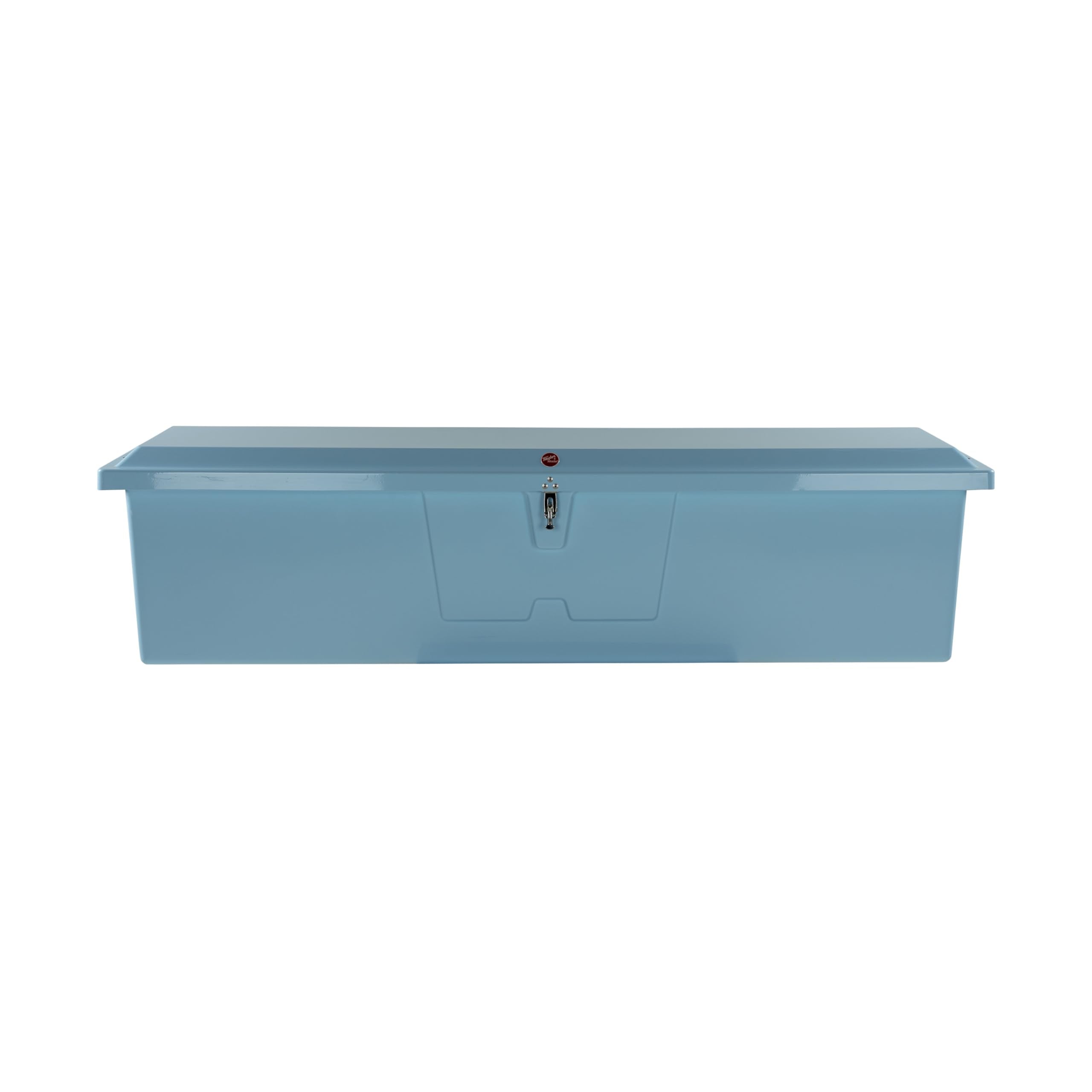 Taylor Made Fisherman’s Stow N’ Go Fiberglass Dock Box, Extra Large (24"H X 95"W X 22"D), Ice Blue, Smooth Interior Finish, Lockable Latch, Stainless-Steel Hardware - 83560IB