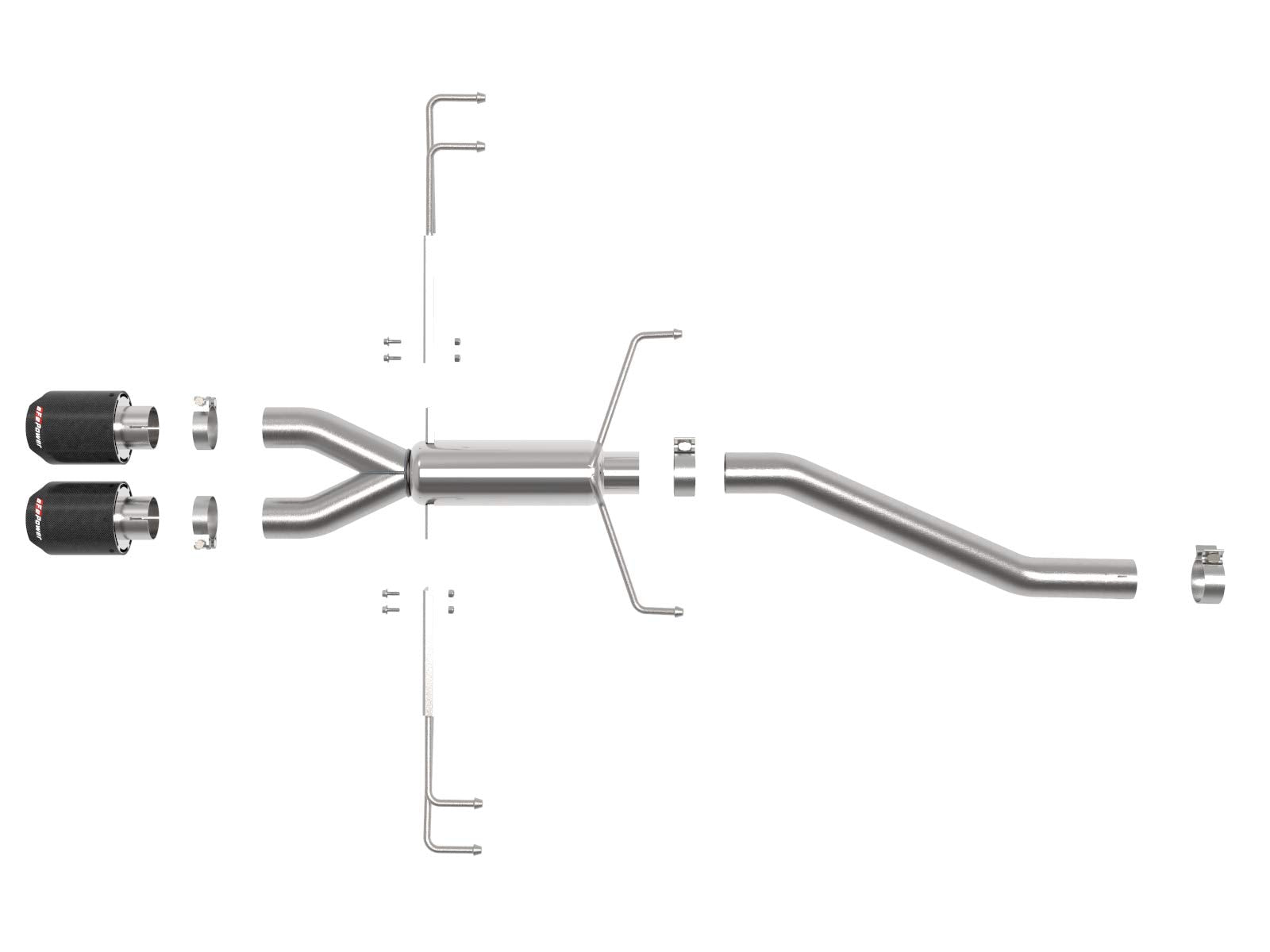 Takeda aFe 2.5in 304SS Axle-Back Exhaust System 17-19 Honda Civic Type R L4-2.0L (t)